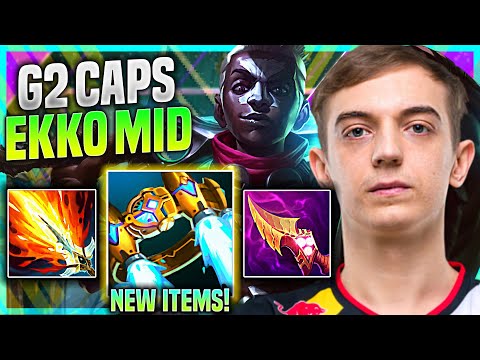 CAPS PICKS EKKO WITH NEW ITEM HEXTECH ROCKETBELT! - G2 Caps Plays Ekko MID vs Kog'Maw | Preseason 11