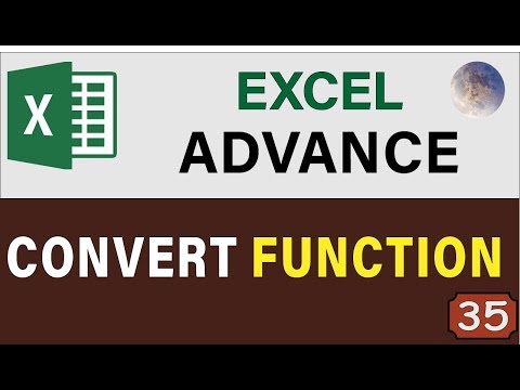 Excel Convert Function,  How to Create Unit Conversion Table in Excel, Advanced Formulas Tricks 2020 Video