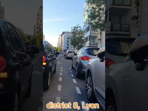 Beautiful city in France, Lyon 8 district. On Easter Friday.