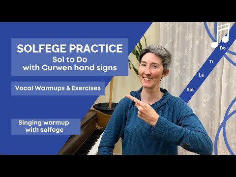 SOLFEGE PRACTICE Sol to Do | Curwen Hand Signs | singing warmup with solfege|vocal warmups exercises