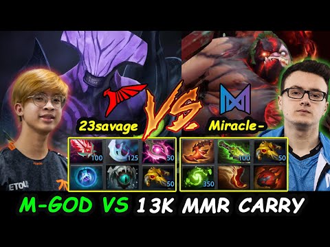 23SAVAGE vs MIRACLE : 13,000 MMR vs M-GOD mid Pudge #Ti2023 Battlegrounds