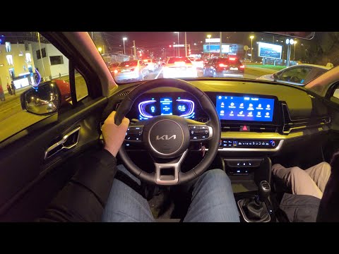 New KIA Sportage 2022 - NIGHT POV test drive (150 HP petrol, 6-speed manual)