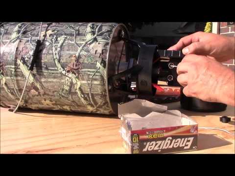 Putting Batteries in a Moultrie 6 5 Gallon Hanging Feeder