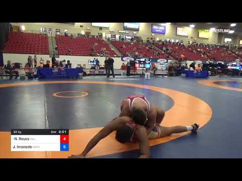 2018 Marine Corps US Open/Senior Men's Freestyle 92 Con 4 - Nikko Reyes (Vall) Vs. Jeremiah Imonod