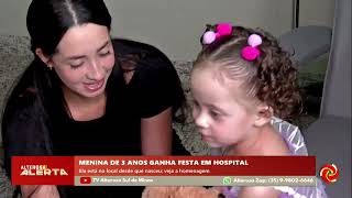Equipe de pediatria realiza festa de três anos para paciente internada desde que nasceu em Minas