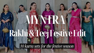 Huge Myntra Festive wear Haul for Rakhi & Teej. Plus styling tips to elevate these outfits #myntra