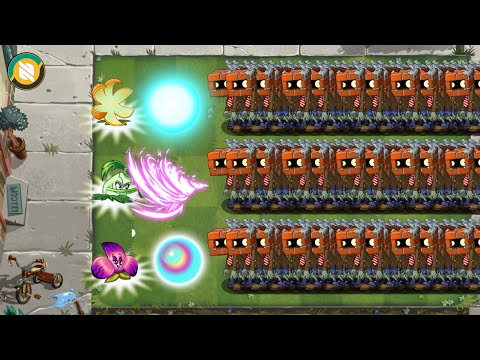 Pvz 2 Challenge - 1 Plant Power Up Vs 100 Brickhead Zombie !! Who Will Win?