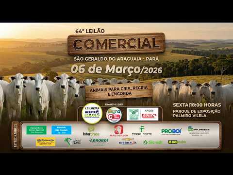 64º LEILÃO COMERCIAL - SÃO GERALDO DO ARAGUAIA / PA