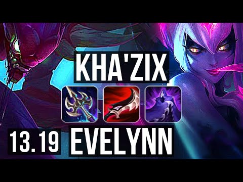 KHA'ZIX vs EVELYNN (JNG) | Penta, Rank 8 Kha, 1.2M mastery, Legendary | BR Challenger | 13.19