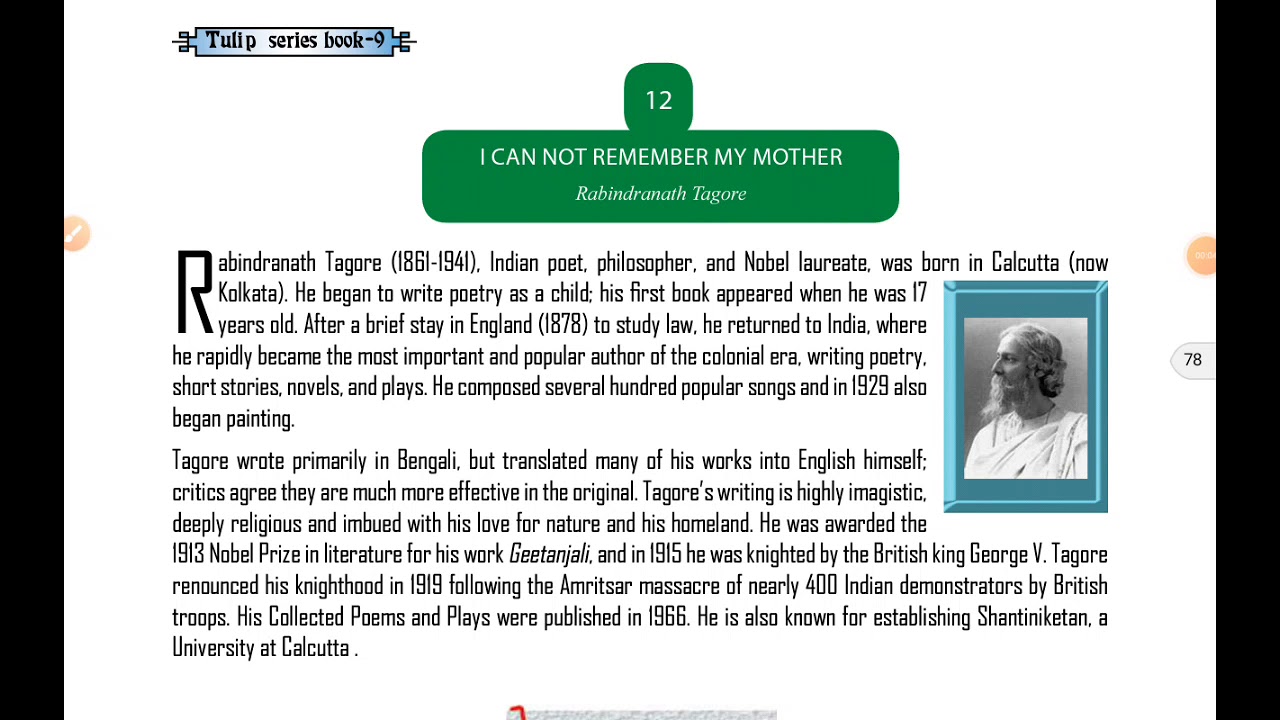 I CAN NOT REMEMBER MY MOTHER| CHAPTER-12 | ENGLISH | TULIPSERIES | CLASS -9 | JKBOSE | CURIOUSMINDS