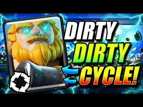 NEW 2.9 ROYAL GIANT CYCLE DECK DOMINATES LADDER!! DIRTY DECK!!
