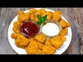 FAST AND EASY BAKED CHICKEN NUGGETS | HEALTHY CRISPY CHICKEN NUGGETS RECIPE