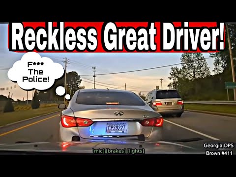 Police Chase: Infiniti Q50 Going Crazy In High Speed Chase! Woman Driver!