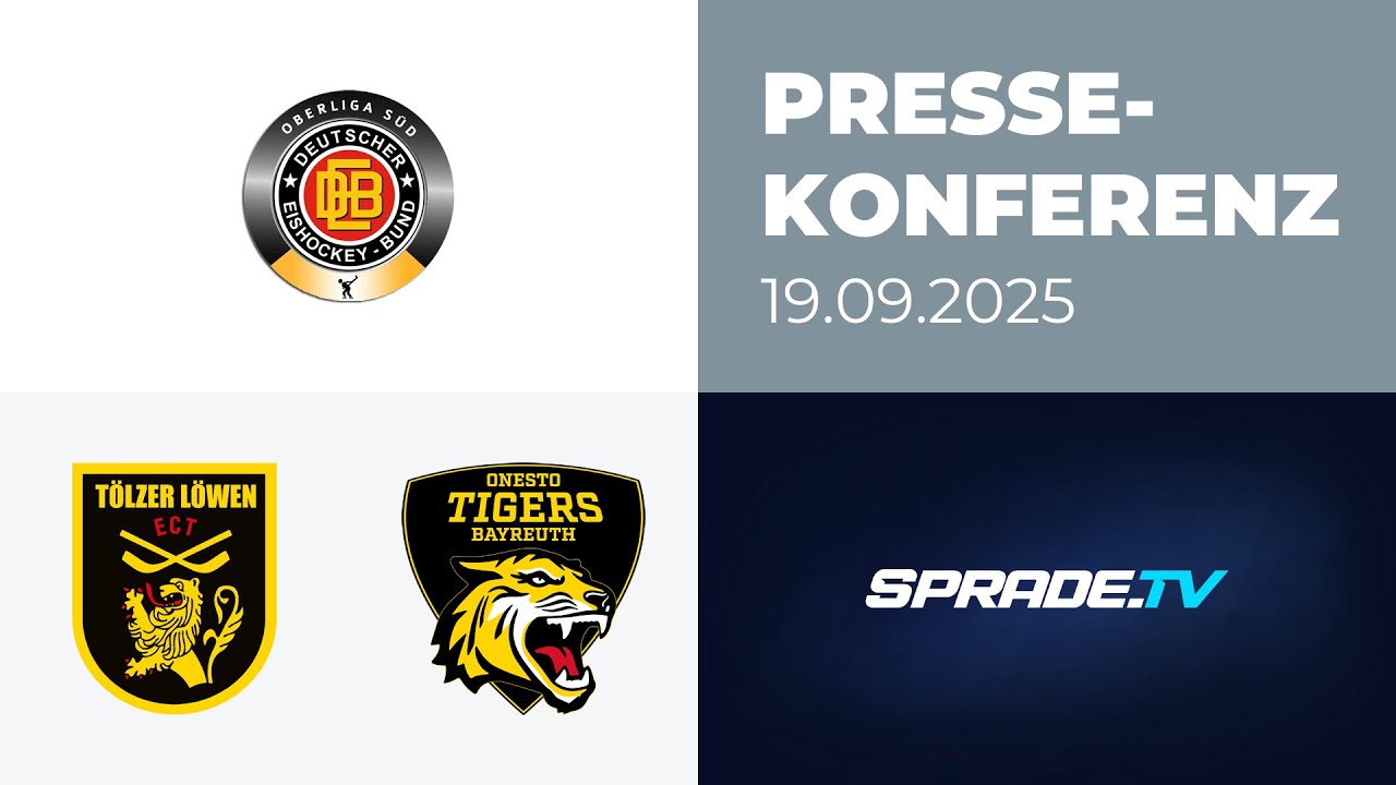 19.09.2025 - Pressekonferenz - Tölzer Löwen vs. onesto Tigers Bayreuth