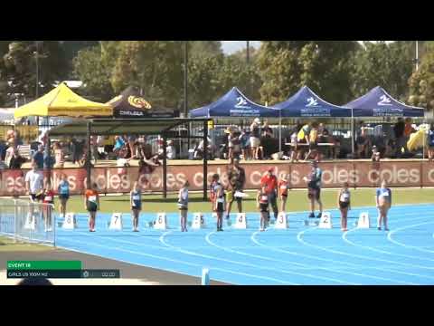 Girls U09 100m Heat 2: 2025/26 State Combined Event Championships