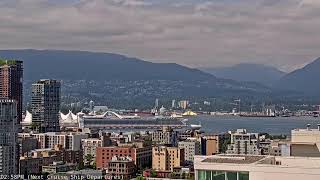 LIVE: Vancouver Live Cam | Cruise Ships, Koningsdam and Coral Princess Alaska Cruises #livecam