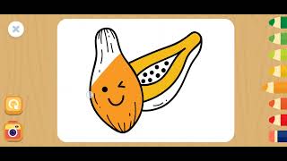 Pintando a fruta Mamão l Joguinhos para crianças