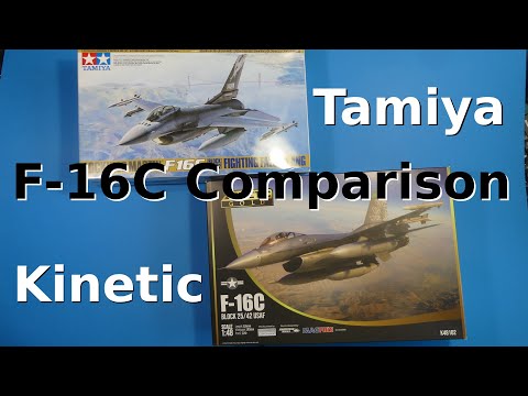 Kinetic (Gold) vs. Tamiya F-16C Fighting Falcon (Viper)1/48 part comparison review