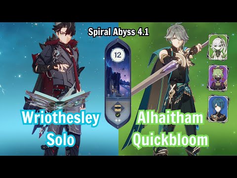 [ GENSHIN ] C1 Wriothesley SOLO | 4.1 Spiral Abyss Floor 12 (9 Stars)