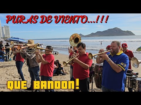 QUE BANDON! PURAS DE VIENTO...!!! Así suena la Banda en Las Playas de Mazatlán