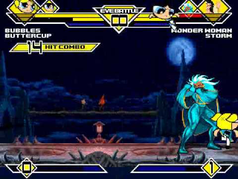 TK's Random Mugen Battle #648 - Bubbles & Buttercup VS Wonder Woman & Storm