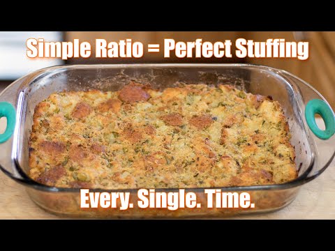 Make Perfect Turkey Stuffing & Dressing with a Simple Recipe Ratio