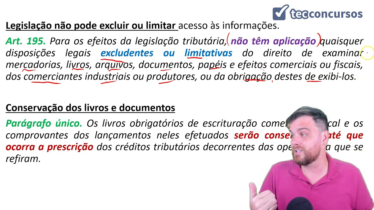 08.01. Aula da Fiscalização Tributária (Direito Tributário)