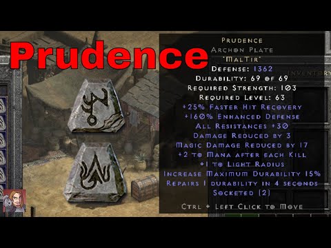 Diablo II Resurrected Rune Words - Prudence (Mal Tir)