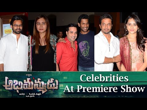 Abhimanyudu Movie Team at Premiere Show