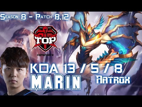 TOP MaRin AATROX vs IRELIA Top - Patch 8.12 KR Ranked