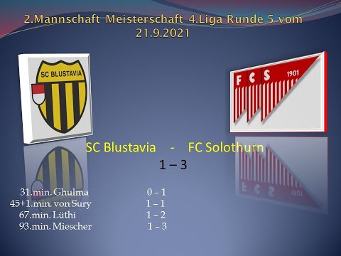 2.Mannschaft Meisterschaft 4.Liga SC Blustavia - FC Solothurn