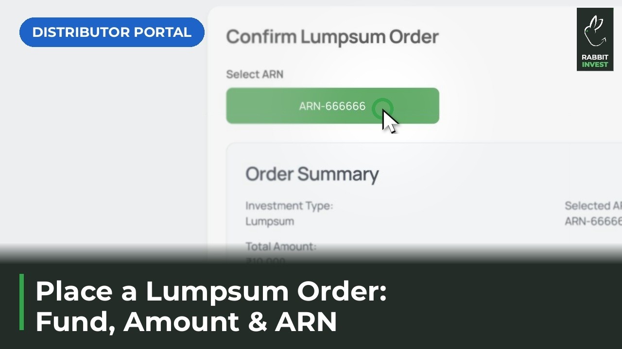 How to Place a Lumpsum Order for a Client