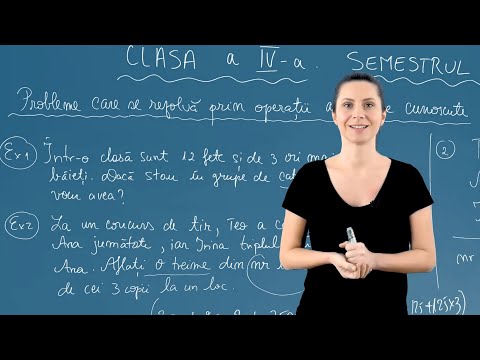 Probleme care se rezolvă prin operații aritmetice cunoscute - Matematica - Clasa IV-a
