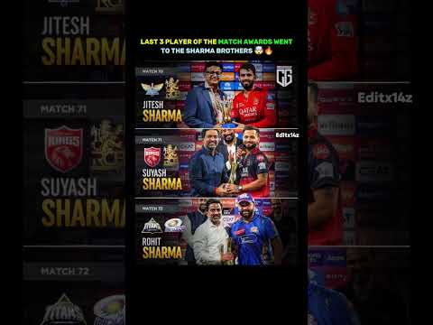 Last 3 POTM Awards Went to The Sharma Brothers! 😎🏅