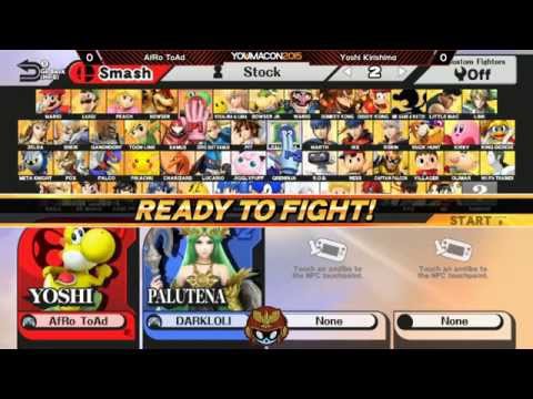 Youmacon 2015 Wii U - Afro Toad vs Yoshi Kirishima - Smash Bros. 4 Wii U