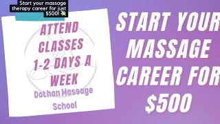 Dothan Massage School Are you ready to start your new career in massage therapy 💆 ♀️