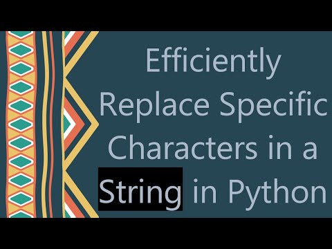 Replace Special Characters In A String In Python