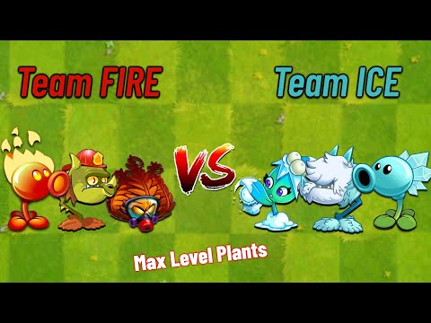 PVZ2 - Team FIRE Vs. ICE! Who Will Win? - Plant Vs Plant!