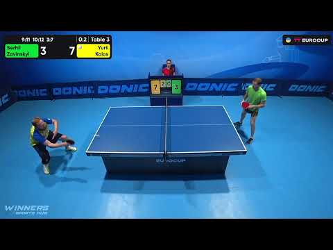 16:45 Serhii Zavinskyi - Yurii Kolos 22.07.2023 TT Euro.Cup Ukraine Professional. TABLE 3