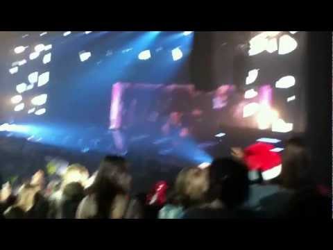 120406 SS4 in Paris - Super Junior walking in the crowd