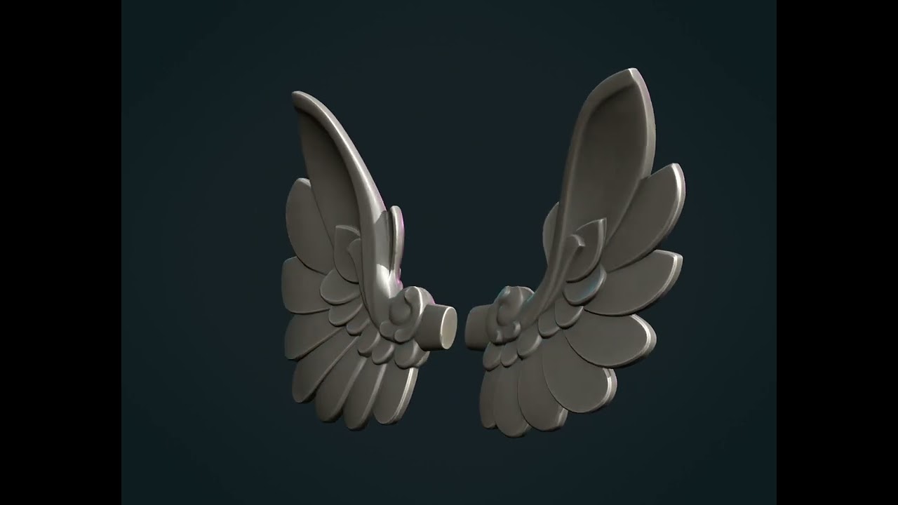 Stylized Wings 3D Print Model