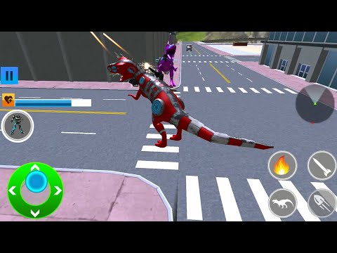 Dino Robot Car Game Dinosaur Robot Transform hero Android Gameplay #9