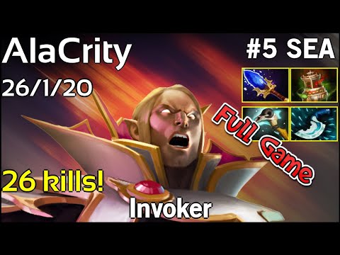 26 kills! AlaCrity  Invoker - Dota 2 Full Game 7.19