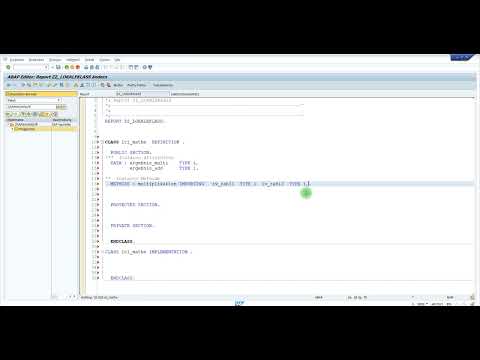 SAP Nachhilfe ABAP OO : Beispiel für Implementation einer lokalen Klasse