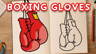 How To Draw: A BOXING GLOVE (easy step by step tutorial)