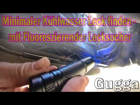 Minimaler Kühlwasser Leck finden - mit Fluoreszierender Lecksucher UV Licht!