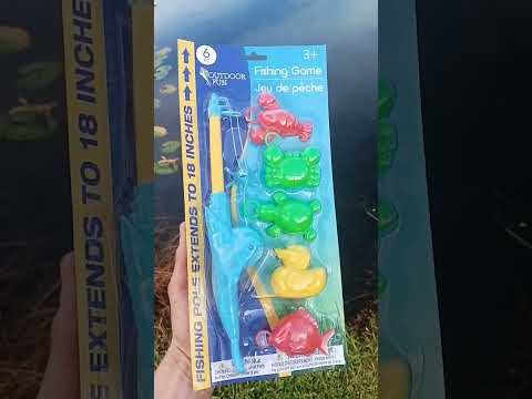 $1 Toy fishing Rod Challenge. And Review.