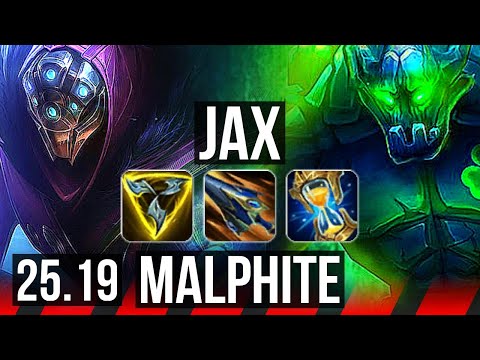 JAX vs MALPHITE (TOP) | 8/1/3 | EUW Grandmaster | 25.19