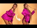 Lingerie Photoshoot Session With A Bold Pink Blazer