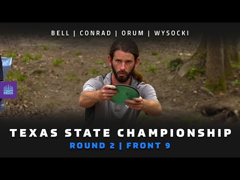 2021 Texas State Disc Golf Championship | RD2, F9 CHASE | Bell, Conrad, Orum, Wysocki | PDGA NT